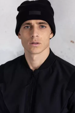 Heren BALR. Petten & Hoeden*Ash Rib Beanie Jet Black