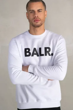 Heren BALR. Sweatshirts*Brand Straight Crewneck Bright White