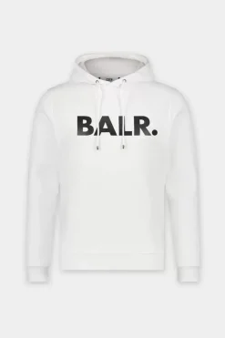 Heren BALR. Hoodies*Brand Straight Hoodie Bright White