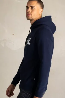 Heren BALR. Hoodies*Brand Straight Hoodie Navy Blue