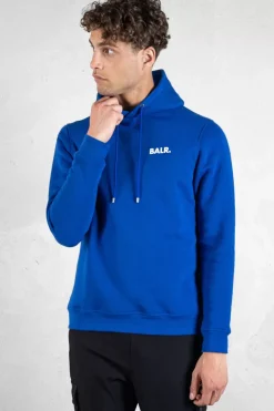 Heren BALR. Hoodies*Brand Straight Small Logo Hoodie Surf The Web/Bright White