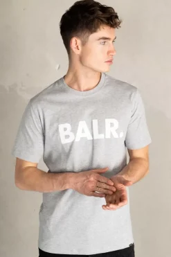 Heren BALR. T-Shirts*Brand Straight T-Shirt Grey Melange