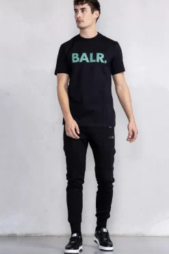 Heren BALR. T-Shirts*Brand Straight T-Shirt Jet Black/Dark Forest