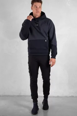Heren BALR. Hoodies*Carter Loose Double Arrow Hoodie Jet Black/Asphalt