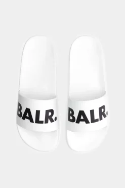Heren BALR. Slippers*Classic Brand Slide Bright White