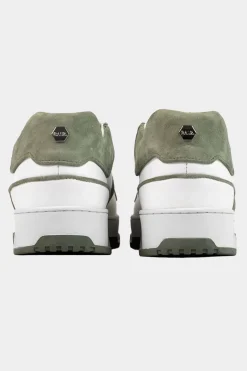 Heren BALR. Sneakers*Club B Classic Sneaker Bright White/Dark Forest