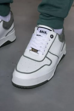 Heren BALR. Sneakers*Club B Classic Sneaker Bright White/Dark Forest