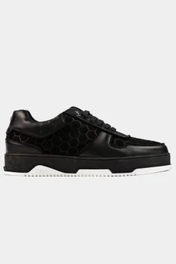 Heren BALR. Sneakers*Club C Classic Debossed Hex Sneaker Jet Black