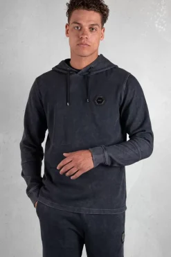 Heren BALR. Hoodies*D13 Straight Washed Hoodie Washed Black