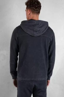 Heren BALR. Hoodies*D13 Straight Washed Hoodie Washed Black