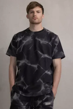 Heren BALR. T-Shirts*D11 Straight Washed T-Shirt Ghost Grey Washed