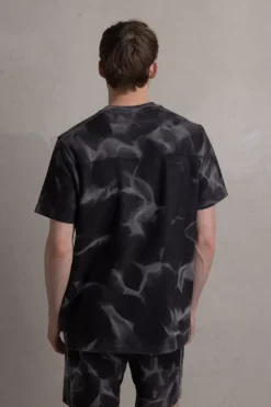 Heren BALR. T-Shirts*D11 Straight Washed T-Shirt Ghost Grey Washed