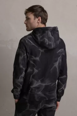 Heren BALR. Hoodies*D11 Straight Washed Zip Through Hoodie Ghost Grey Washed