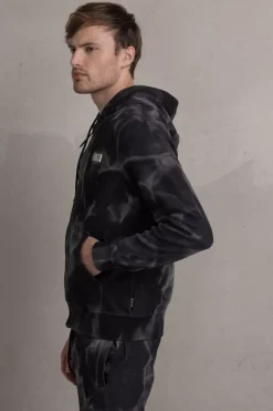 Heren BALR. Hoodies*D11 Straight Washed Zip Through Hoodie Ghost Grey Washed