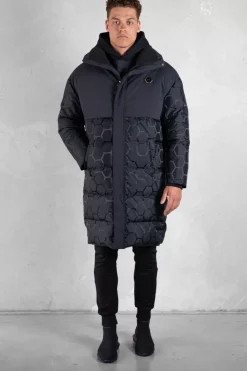 Heren BALR. Jassen*Dante Jacquard Long Puffer Jet Black