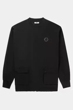 Heren BALR. Sweatshirts*Franck Relaxed Cargo Crewneck Jet Black