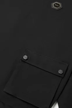 Heren BALR. Sweatshirts*Franck Relaxed Cargo Crewneck Jet Black