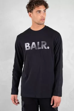 Heren BALR. T-Shirts*Franck Relaxed Tunnel Longsleeve T-Shirt Jet Black