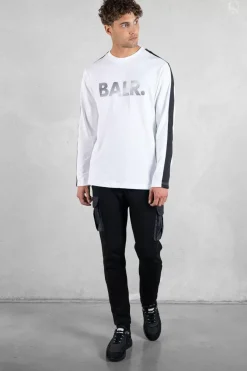 Heren BALR. T-Shirts*Franck Relaxed Tunnel Longsleeve T-Shirt Bright White