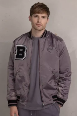 Heren BALR. Jassen*Hazel Loose Zip Trophy Bomber Jacket Purple Dove