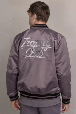 Heren BALR. Jassen*Hazel Loose Zip Trophy Bomber Jacket Purple Dove