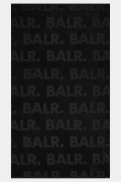 Heren BALR. Tassen & Reizen*Jacquard Brand Aop Cotton Towel Jet Black