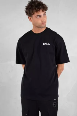 Heren BALR. T-Shirts*Joey Box Double Arrow T-Shirt Jet Black