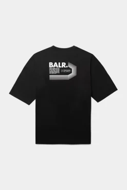 Heren BALR. T-Shirts*Joey Box Halftrack H2S T-Shirt Jet Black