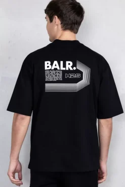 Heren BALR. T-Shirts*Joey Box Halftrack H2S T-Shirt Jet Black
