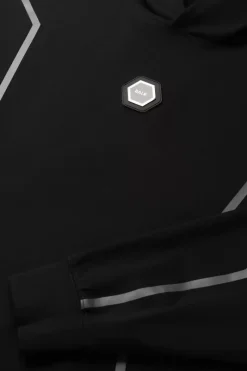 Heren BALR. Hoodies*Joey Box Hex Line Hoodie Jet Black