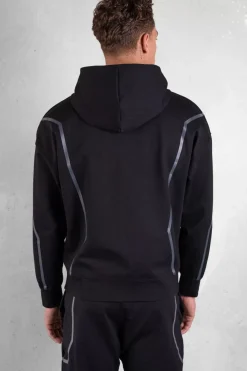 Heren BALR. Hoodies*Joey Box Hex Line Hoodie Jet Black