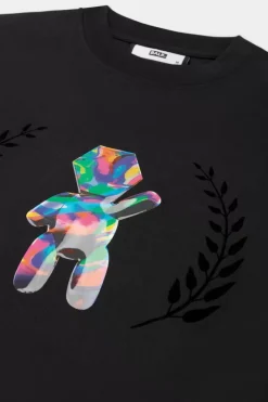 Heren BALR. T-Shirts*Joey Box Holographic Crest T-Shirt Jet Black