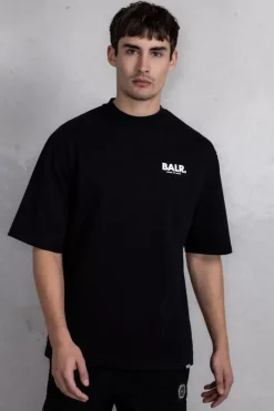 Heren BALR. T-Shirts*Joey Box H2S Globe T-Shirt Jet Black