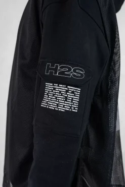 Heren BALR. Hoodies*Joey Box Mesh H2S Hoodie Jet Black