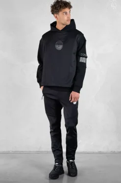 Heren BALR. Hoodies*Joey Box Mesh H2S Hoodie Jet Black