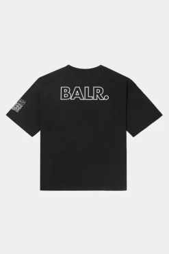 Heren BALR. T-Shirts*Joey Box Mesh T-Shirt Jet Black