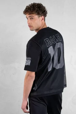 Heren BALR. T-Shirts*Joey Box Mesh T-Shirt Jet Black