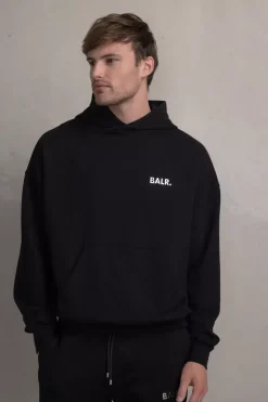 Heren BALR. Hoodies*Joey Box Satin Hoodie Black