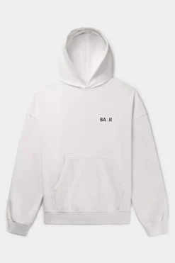 Heren BALR. Hoodies*Joey Box Satin Hoodie Egret