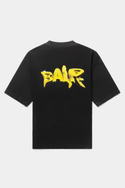 Heren BALR. T-Shirts*Joey Box Washed Melted Brand T-Shirt Jet Black