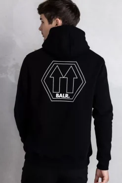 Heren BALR. Hoodies*Olaf Straight Arrow Hoodie Jet Black