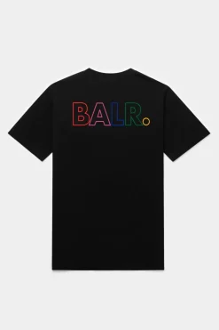 Heren BALR. T-Shirts*Olaf Straight Colored Letters T-Shirt Jet Black