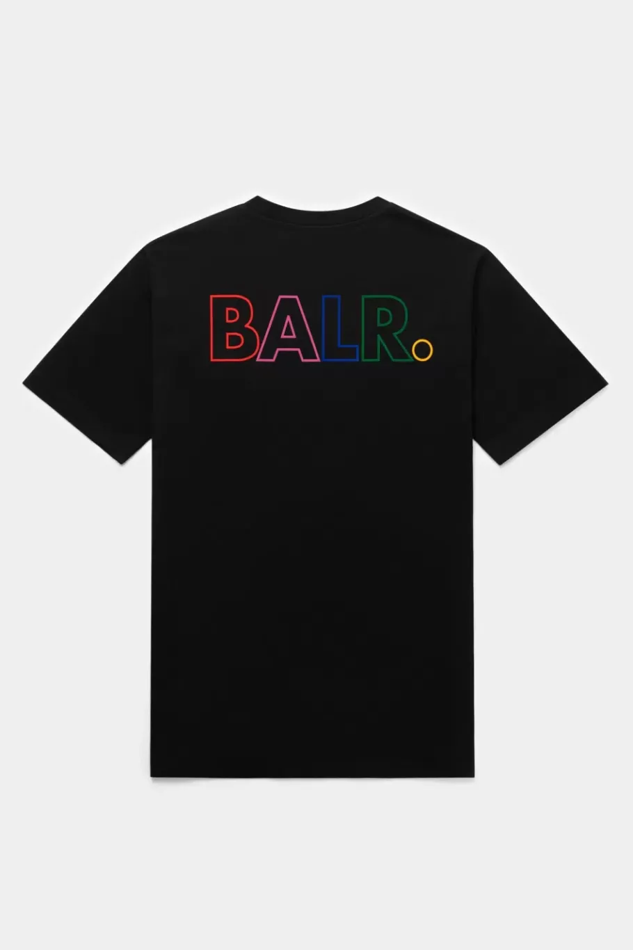 Heren BALR. T-Shirts*Olaf Straight Colored Letters T-Shirt Jet Black
