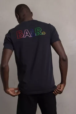 Heren BALR. T-Shirts*Olaf Straight Colored Letters T-Shirt Jet Black