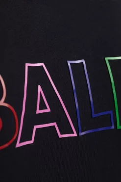 Heren BALR. T-Shirts*Olaf Straight Colored Letters T-Shirt Jet Black