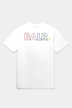 Heren BALR. T-Shirts*Olaf Straight Colored Letters T-Shirt Bright White