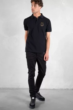 Heren BALR. Polo'S*Olaf Straight Emblem Polo Jet Black