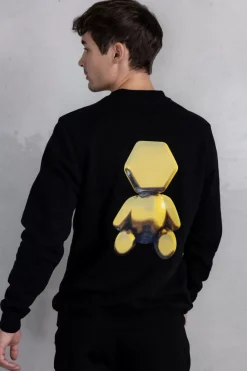 Heren BALR. Sweatshirts*Olaf Straight Gold Doll Emblem Crewneck Jet Black