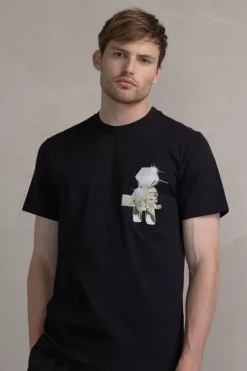 Heren BALR. T-Shirts*Olaf Straight Gold Doll T-Shirt Jet Black