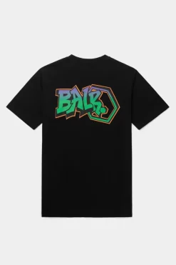Heren BALR. T-Shirts*Olaf Straight Graffiti T-Shirt Jet Black